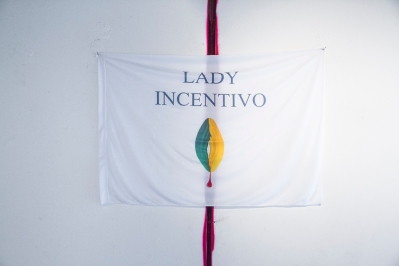 FABIANA FALEIROS Lady Incentivo, impressão sobre tecido, 60 x 90cm,R$500,